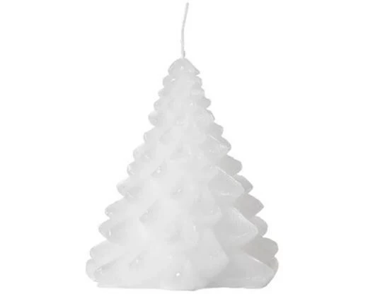 Broste Copenhagen Granny Christbaumkerze Pure White, 9 x 10 cm