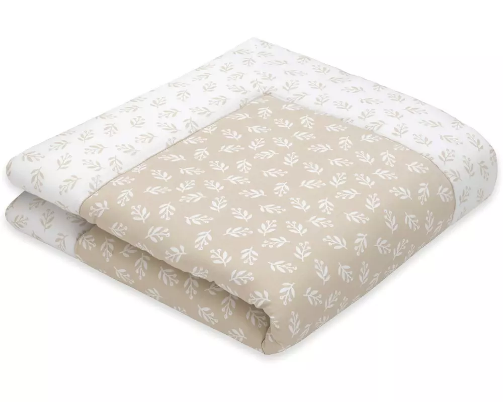 emma & noah Krabbeldecke Floral Sand 120 x 120 cm