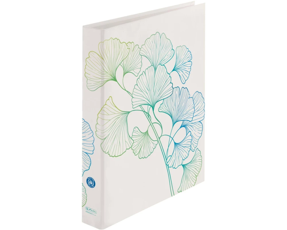 Herlitz Ringbuch MaX GREENline Ginkgo 2.5 cm, Blau/Grün/Weiss