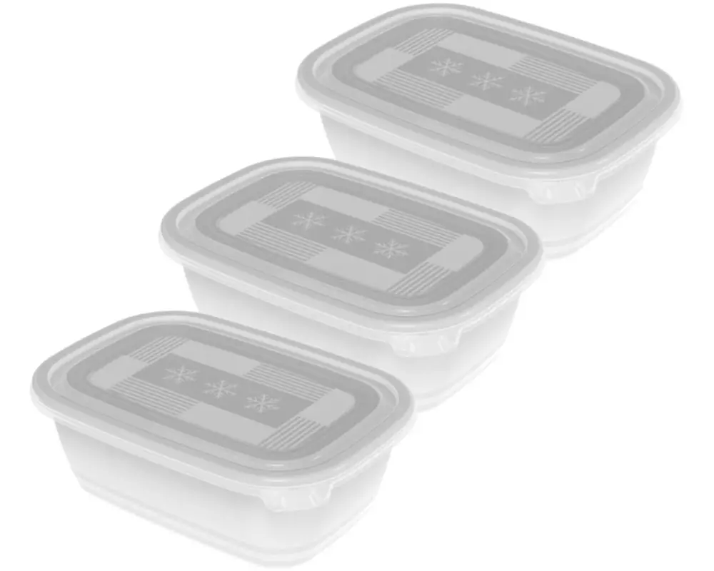 Rotho Vorratsbehälter Freeze 3 Stück, 1 l, Transparent