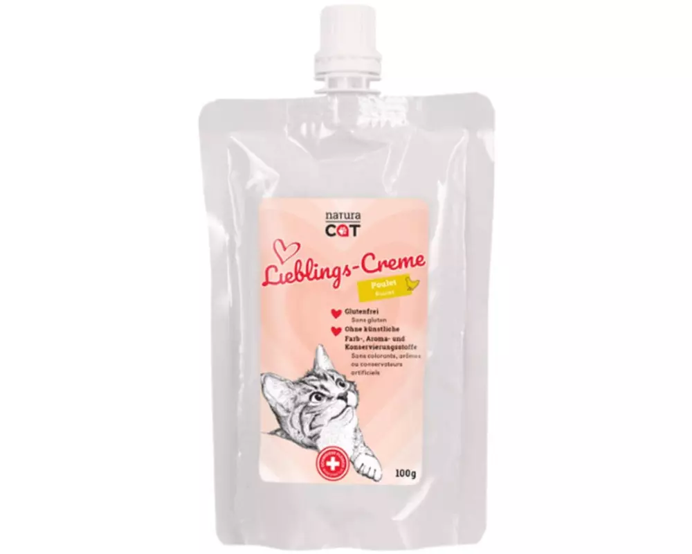 naturaCat Katzen-Snack Lieblingscreme Poulet, 100g