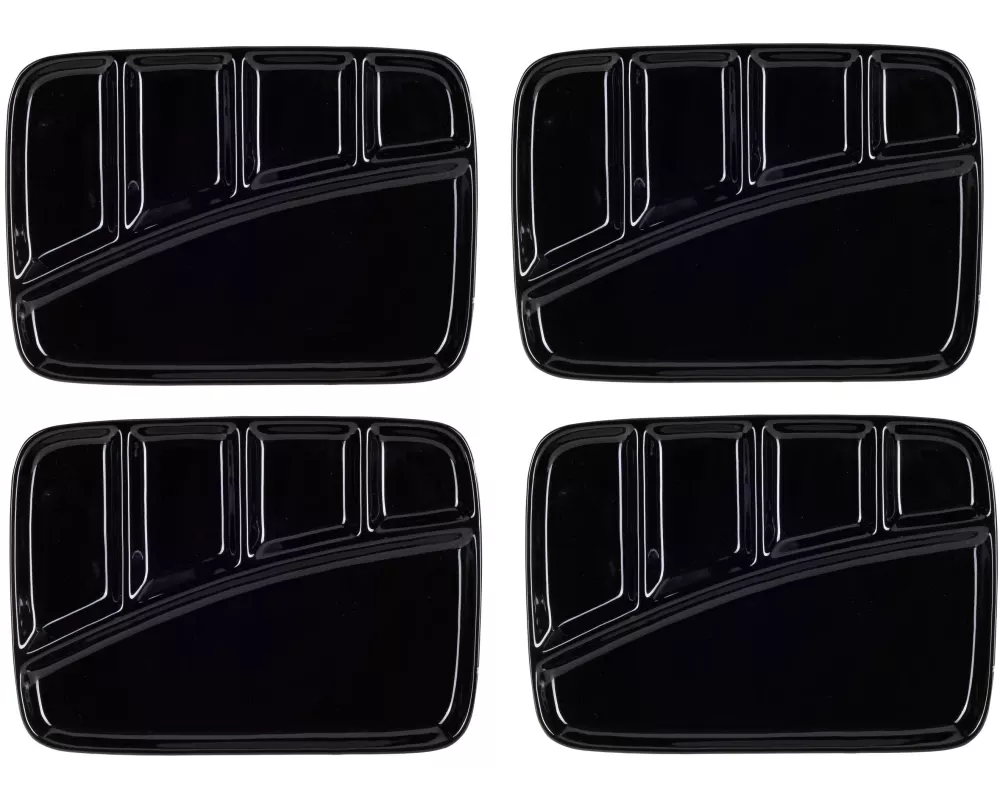 Nouvel Fondue-Teller Schwarz, 4 Stück