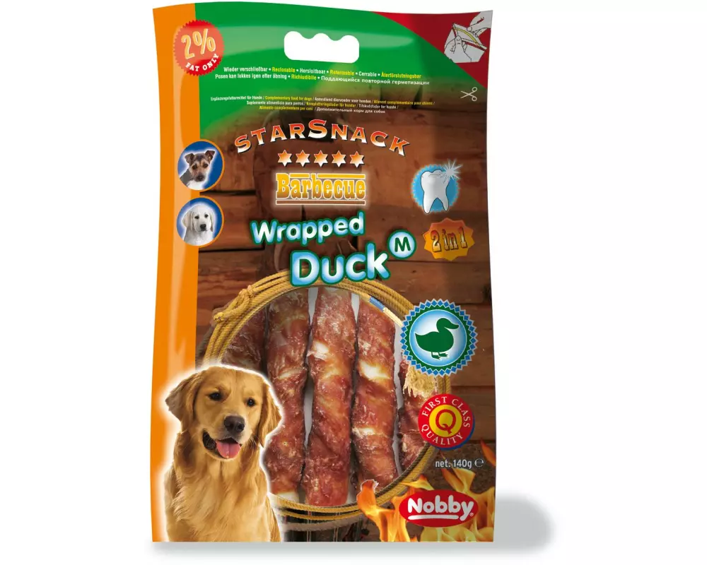 Nobby Kausnack StarSnack Barbecue Wrapped Duck M, 140 g