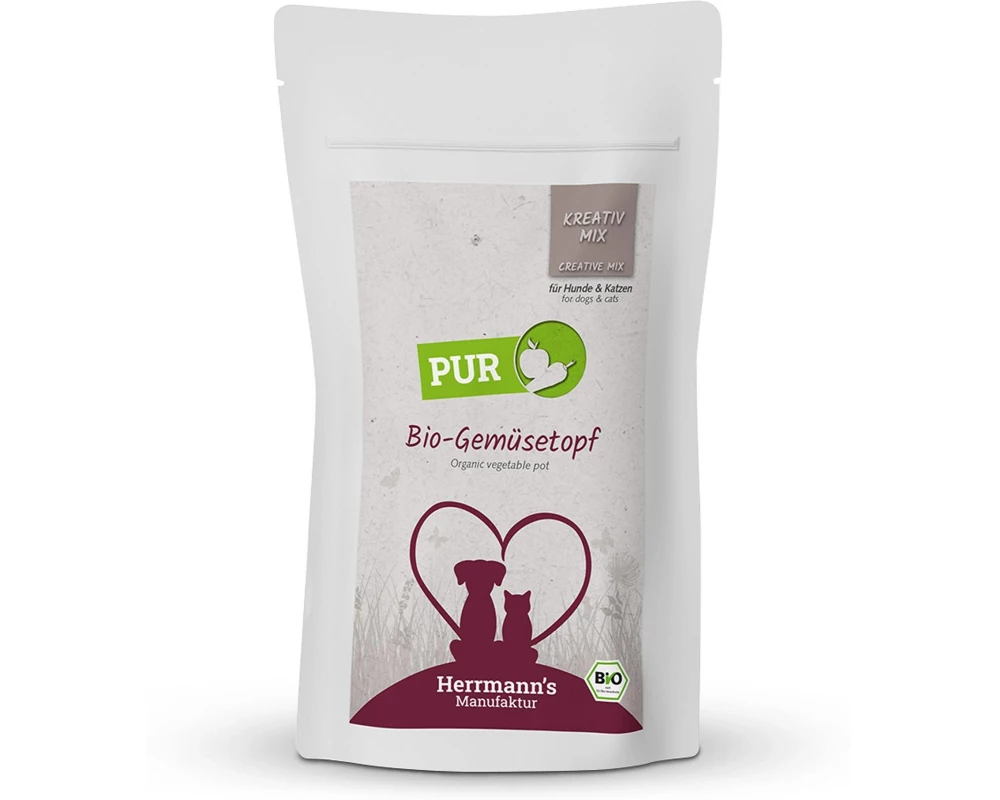 Herrmann's Nassfutter Bio-Gemüsetopf mit Gemüse und Beeren 150 g