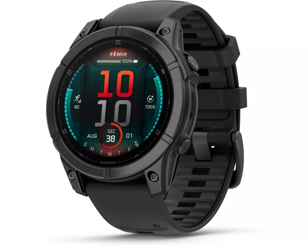 GARMIN Sportuhr Fenix E, 47 mm Schwarz