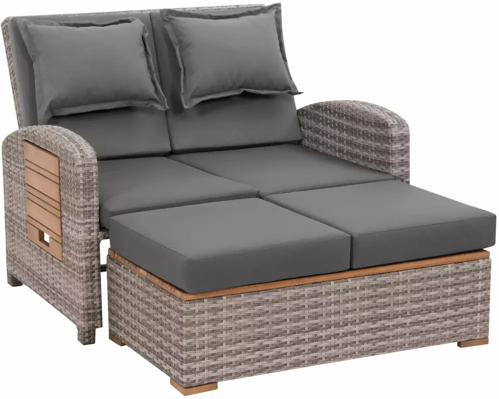 COCON Loungeset Paradiso, Grau, 2 Sitzplätze