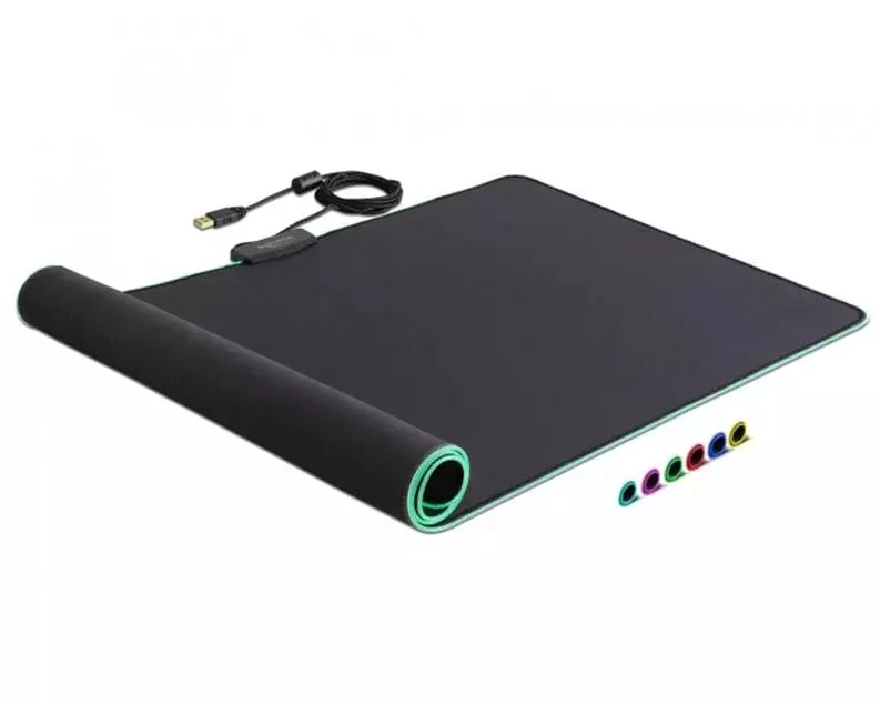 Delock Gaming-Mausmatte 92x30 cm mit RGB-Beleuchtung