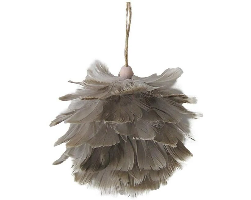 CHALET Aufhänger Federball 1 Stück, Braun/Grau