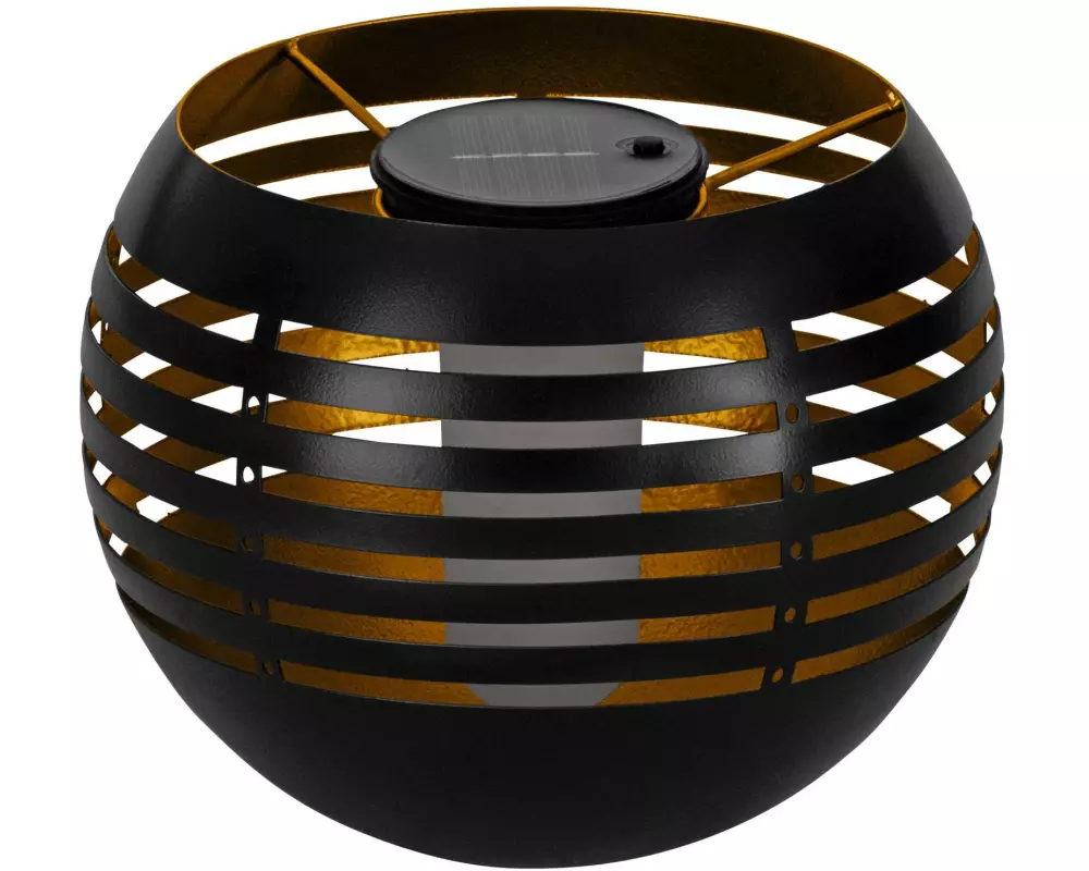 EGLO Leuchten Laterne SOLAR Ø 20 cm, Gold/Schwarz
