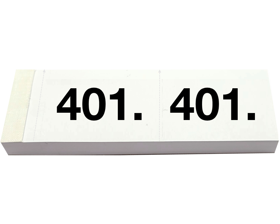 SIMPLEX Garderobenblock 401-500 13098 weiss 100 Blatt