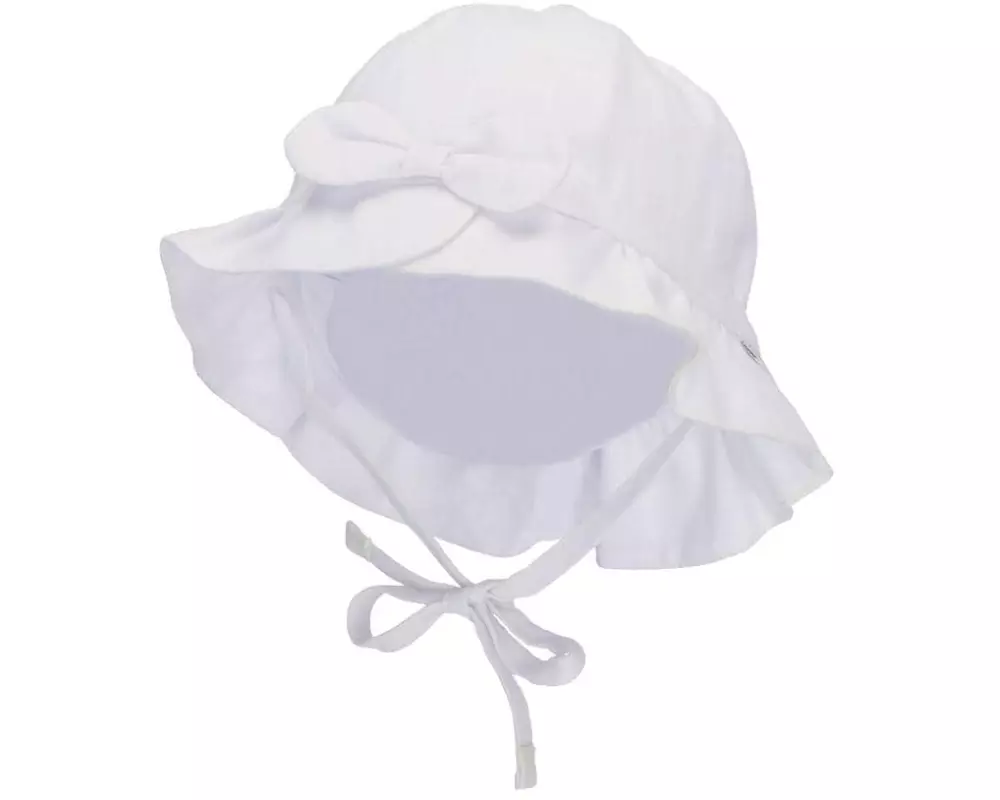 Sterntaler Sonnenhut mit Schleife Weiss Gr. 49