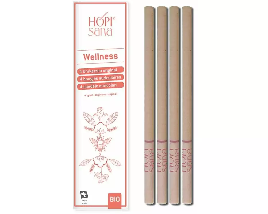 HOPIsana Ohrenkerze Junior rot 4 Stück