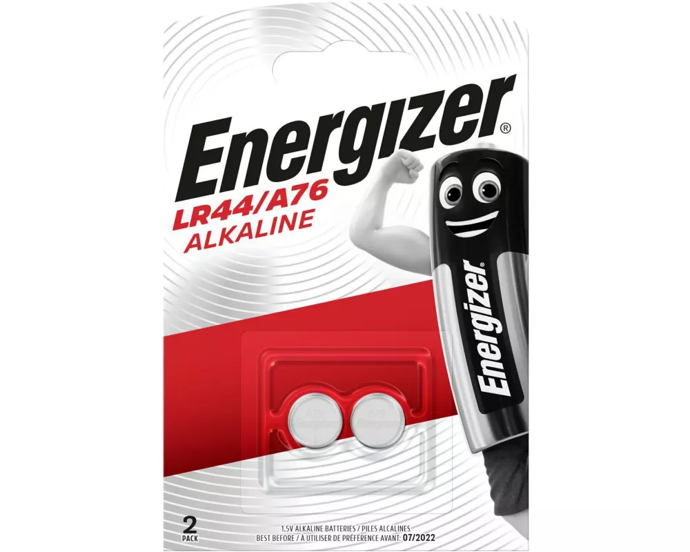Energizer Knopfzelle Alkaline LR44 / A76 , 2 Stück