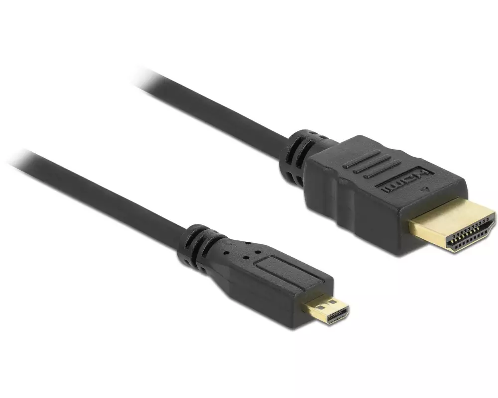 Delock Kabel HDMI - Micro-HDMI (HDMI-D), 2 m, Schwarz