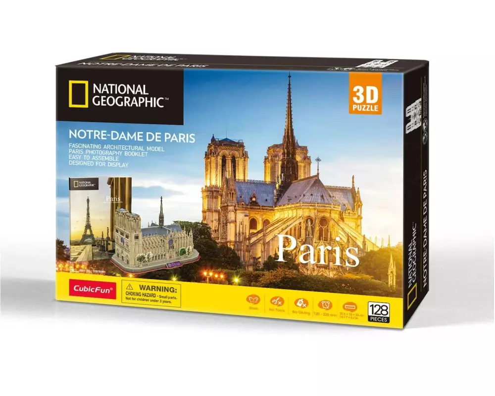 CubicFun 3D Puzzle Notre-Dame de Paris 128 Teile