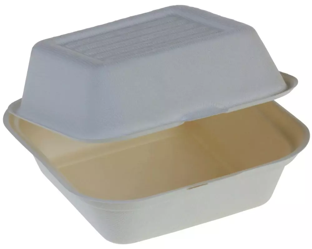 belesse nature Burger Box Zuckerrohr weiss 50 Stück