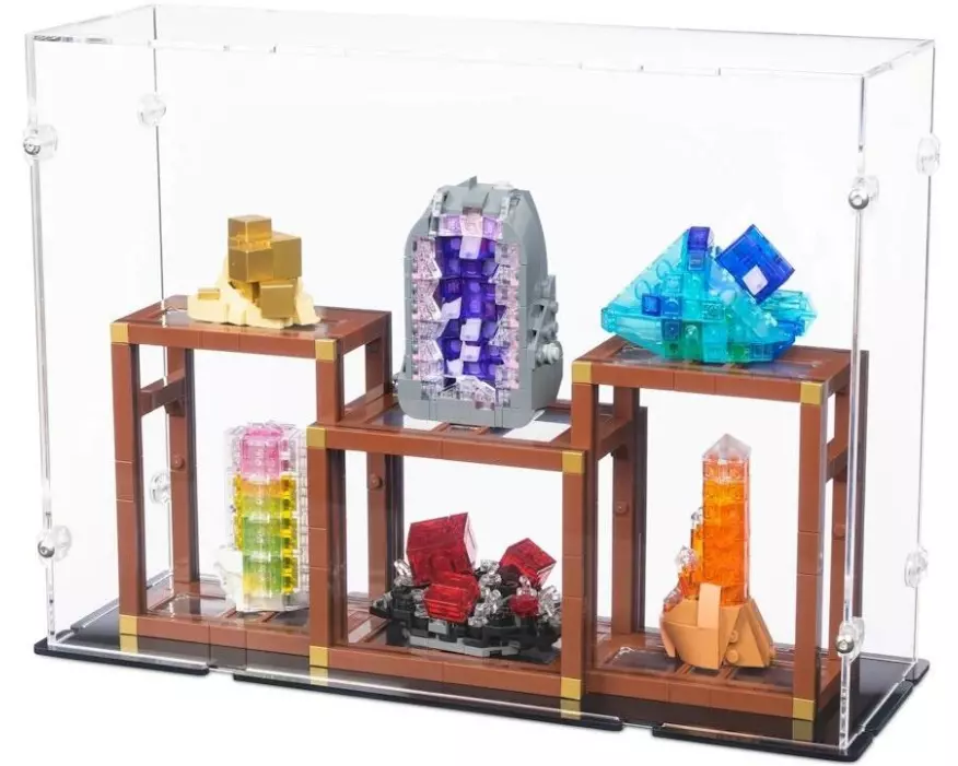iDisplayit Acryl-Display LEGO 21362 Mineraliensammlung