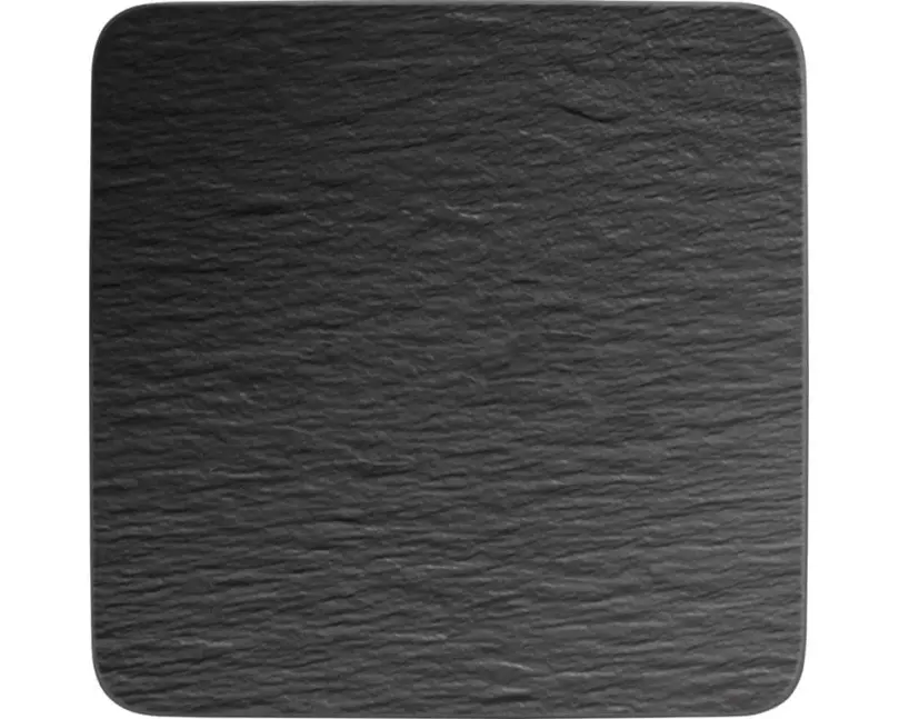Villeroy & Boch Servierplatte Manufacture Rock Quadratisch, Schwarz