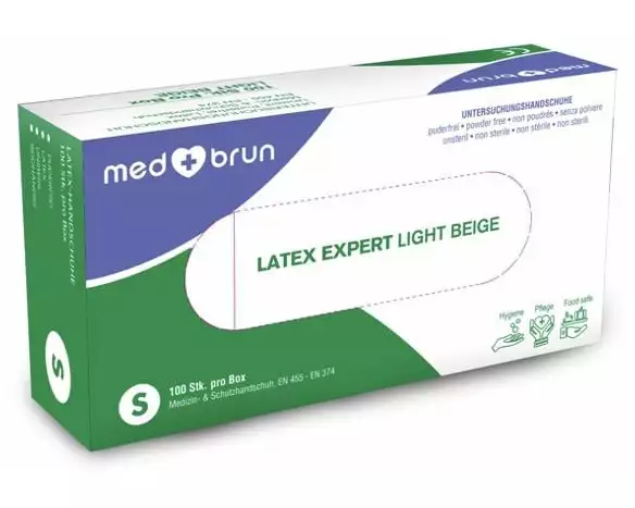 MedBrun Latex Expert L, Beige, 100 Stk