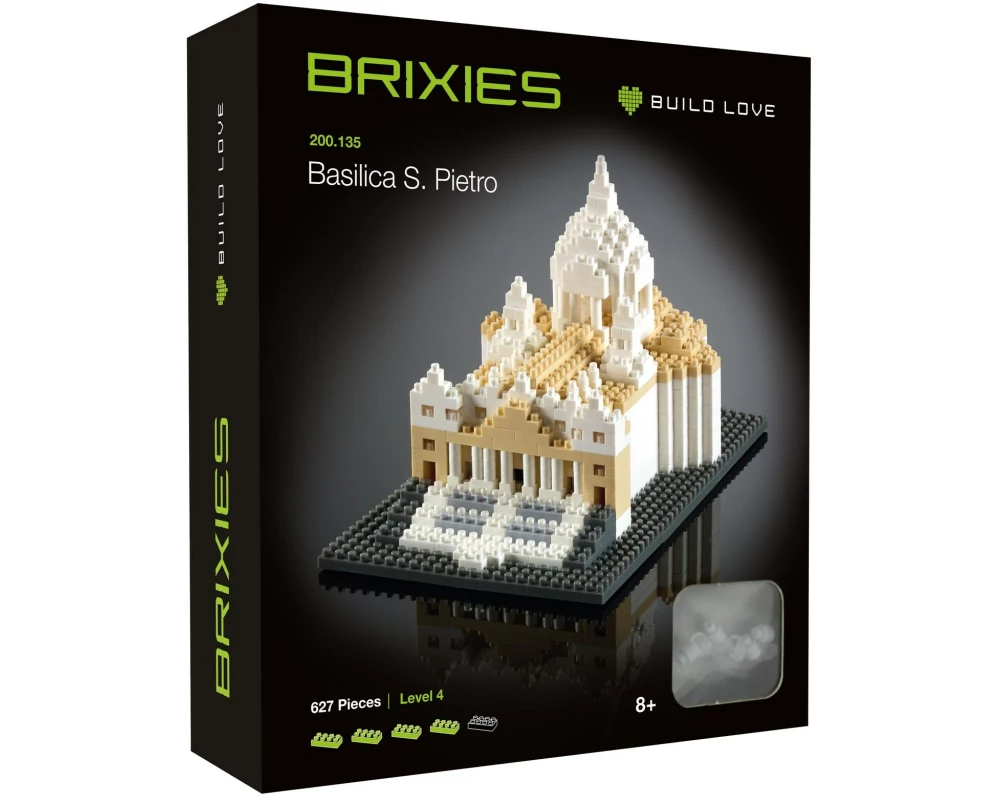 BRIXIES Bausteinmodell Petersdom aus 627 Bausteinen