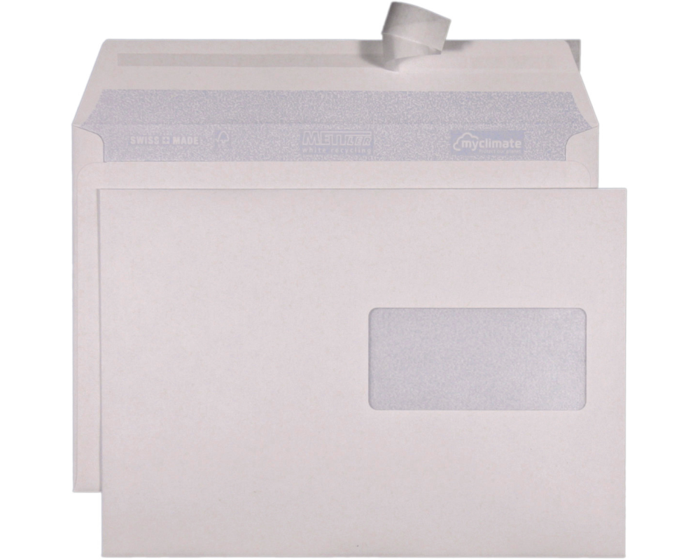 METTLER Couvert Fenster rechts C5 8244 100g, recycling weiss 500 Stk.