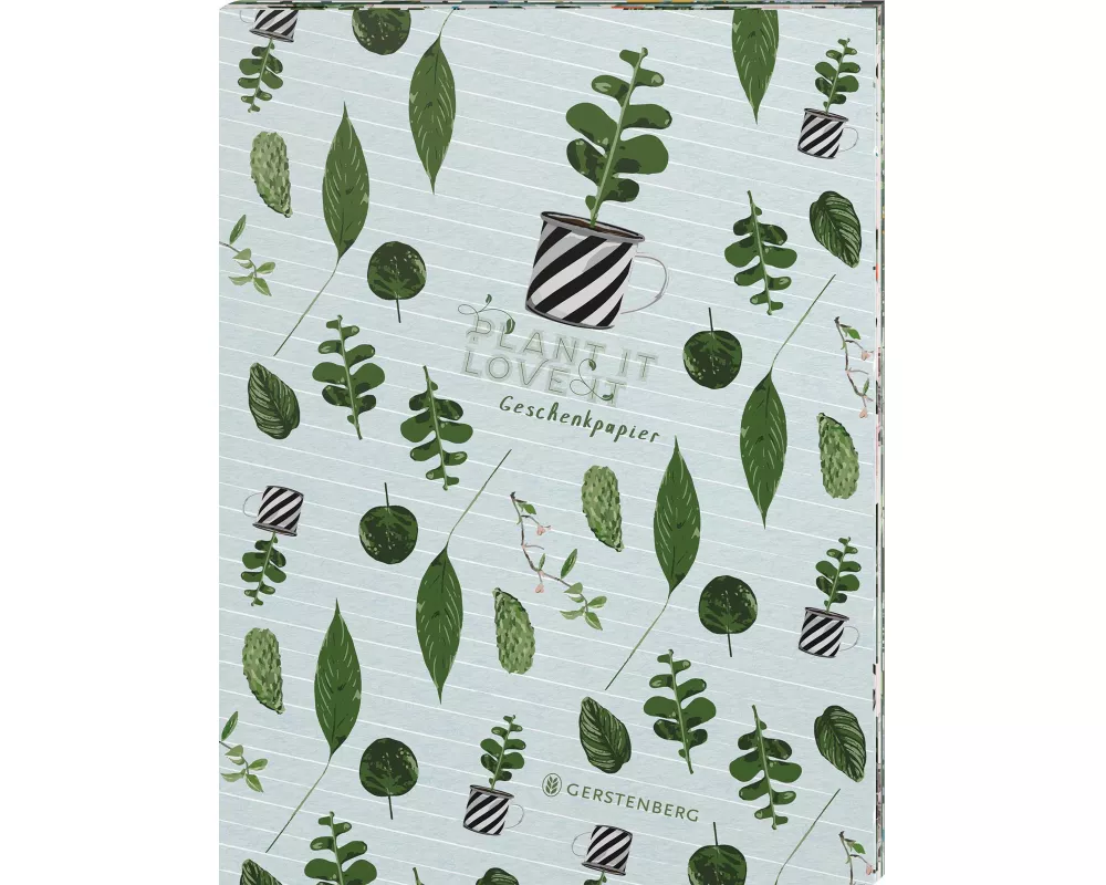 Plant it - Love it! Geschenkpapier-Heft Motiv Pflanzenkinder