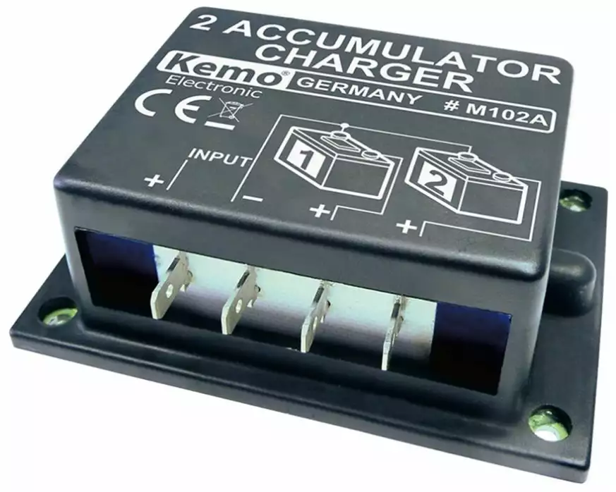 Kemo M102A Zweit-Akkulader für Bleiakkus 6-24 V/DC
