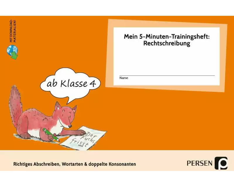 Mein 5-Min-Trainingsheft: Rechtschreibung 1, Kl. 4