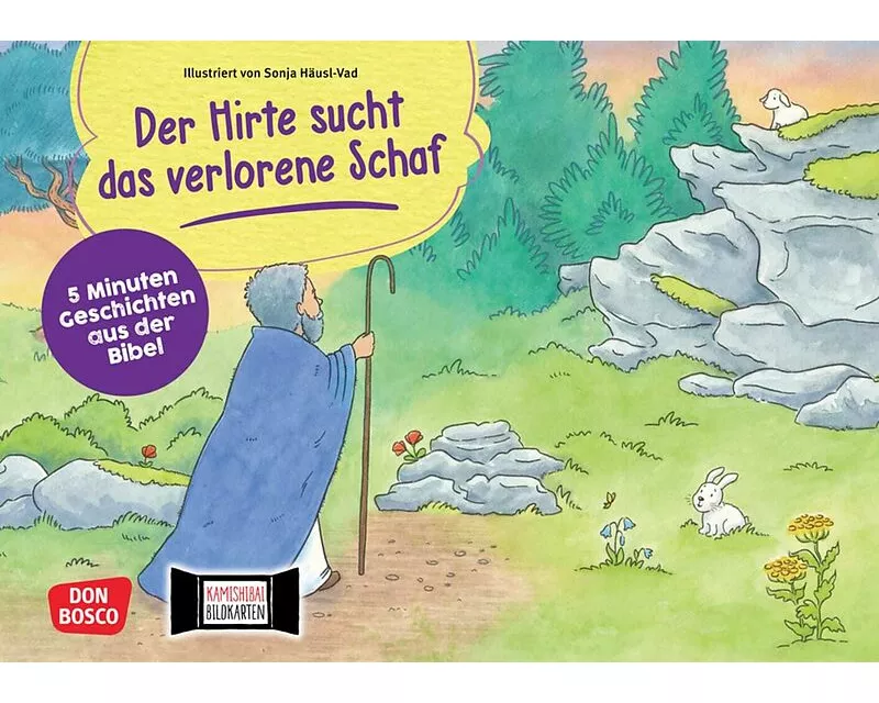 Der Hirte sucht das verlorene Schaf. Kamishibai Bildkartenset