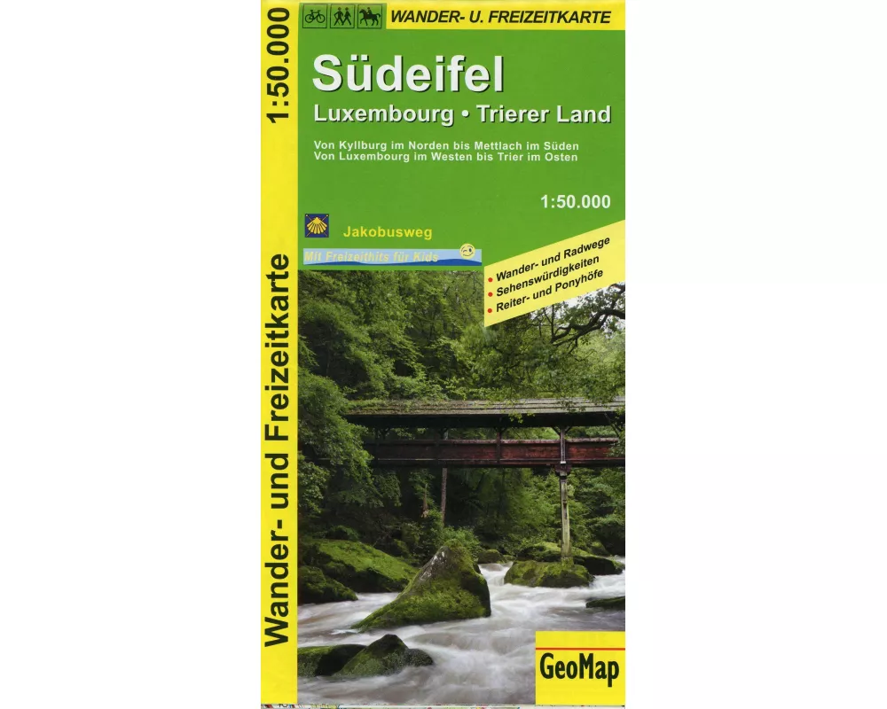 Sdeifel, Luxembourg, Trierer Land Wander- und Freizeitkarte