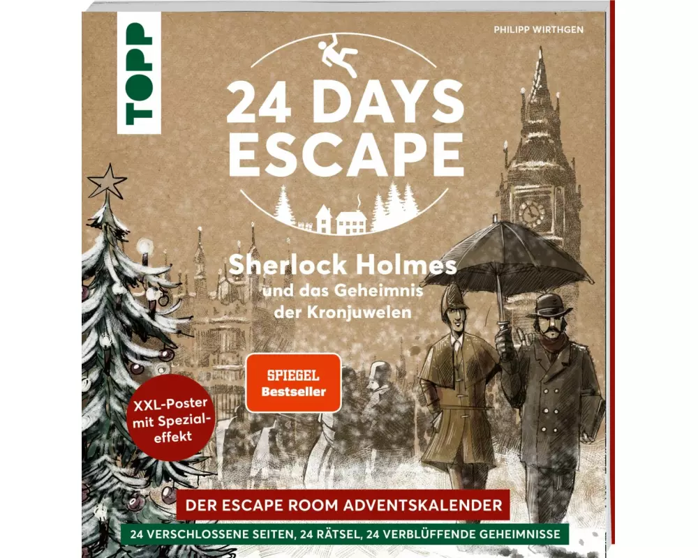24 DAYS ESCAPE – Der Escape Room Adventskalender: Sherlock Holmes und das Geheimnis der Kronjuwelen