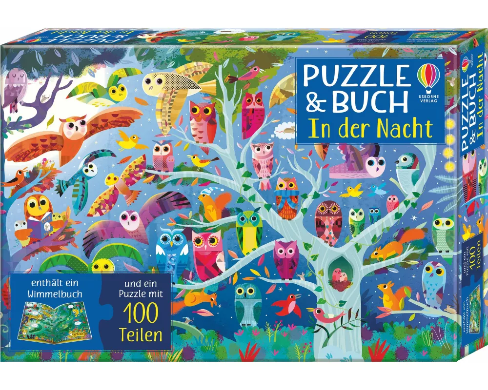 Puzzle & Buch: In der Nacht