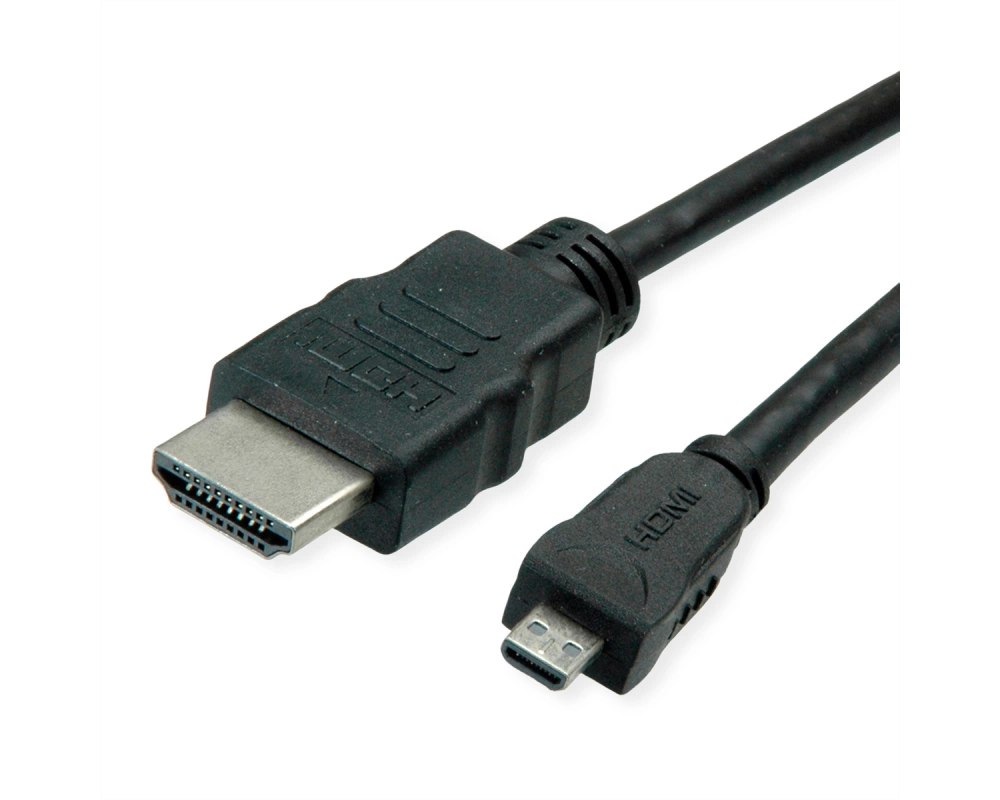 ROLINE GREEN HDMI High Speed Kabel mit Ethernet, HDMI ST - Micro HDMI ST, 2 m