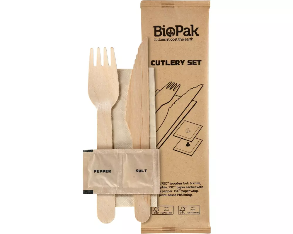 Duni Einweg-Besteckset Biopak Petit 5/1 250 Stück