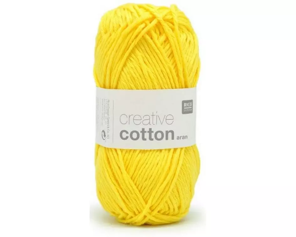 Rico Design Wolle Creative Cotton Aran 50 g, Banane