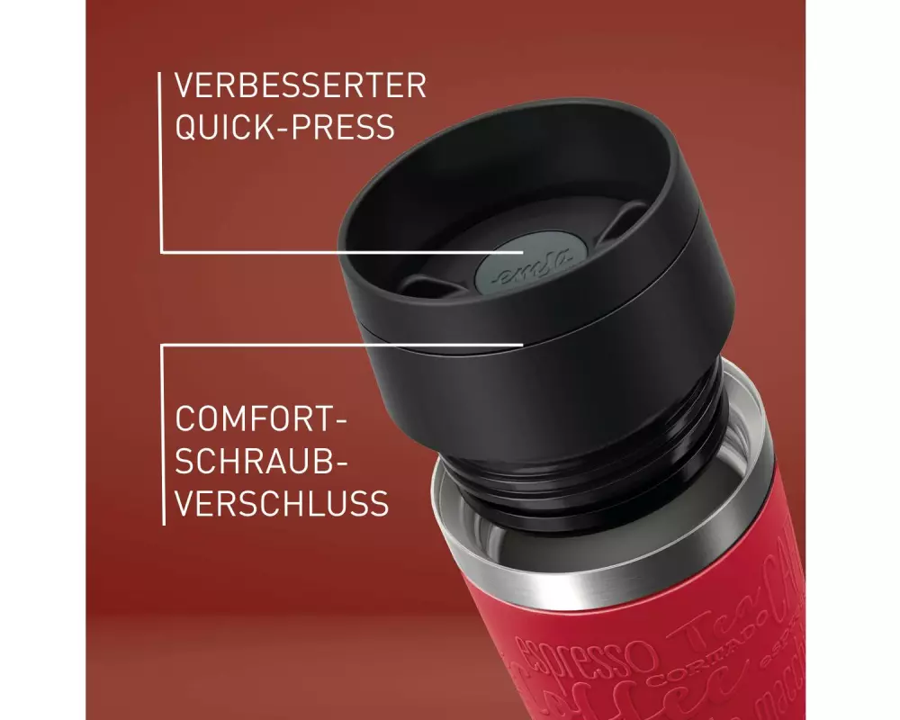 Emsa Thermobecher Travel Mug Classic 360 ml, Rot