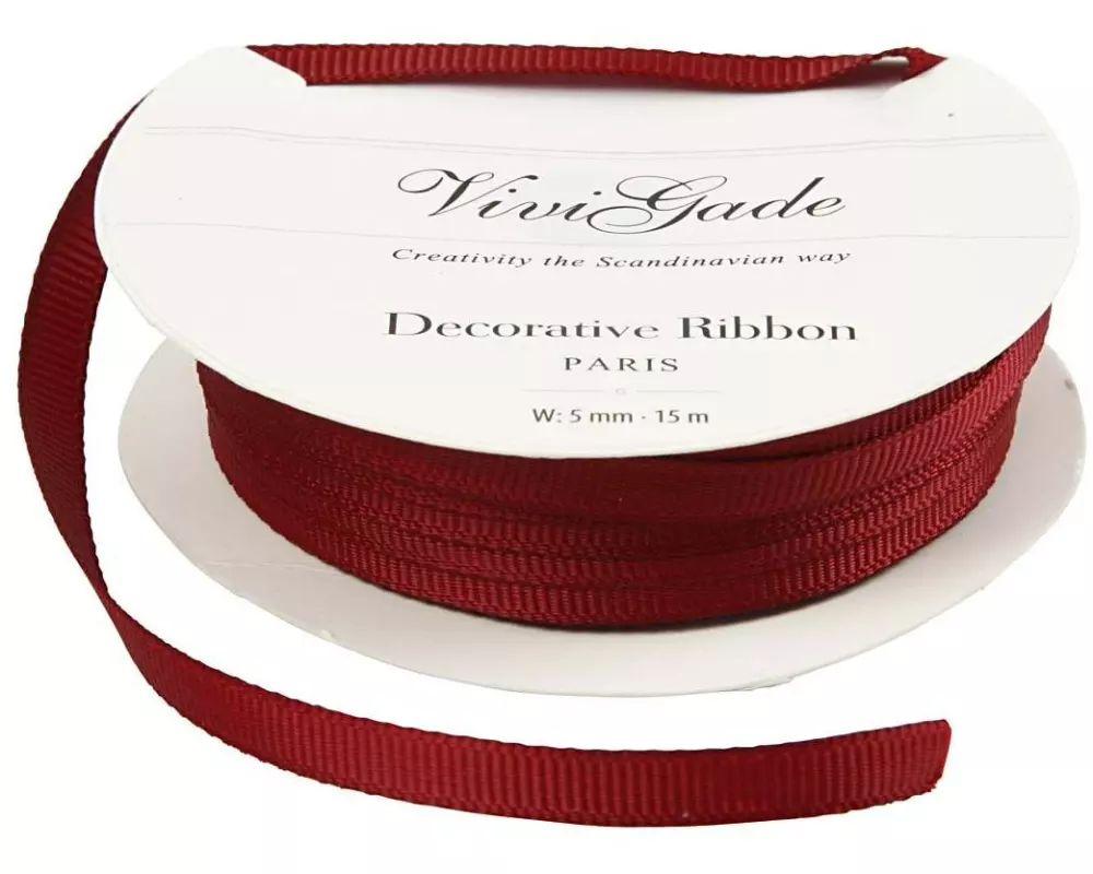 Creativ Company Textilband 6 mm x15 m, Rot