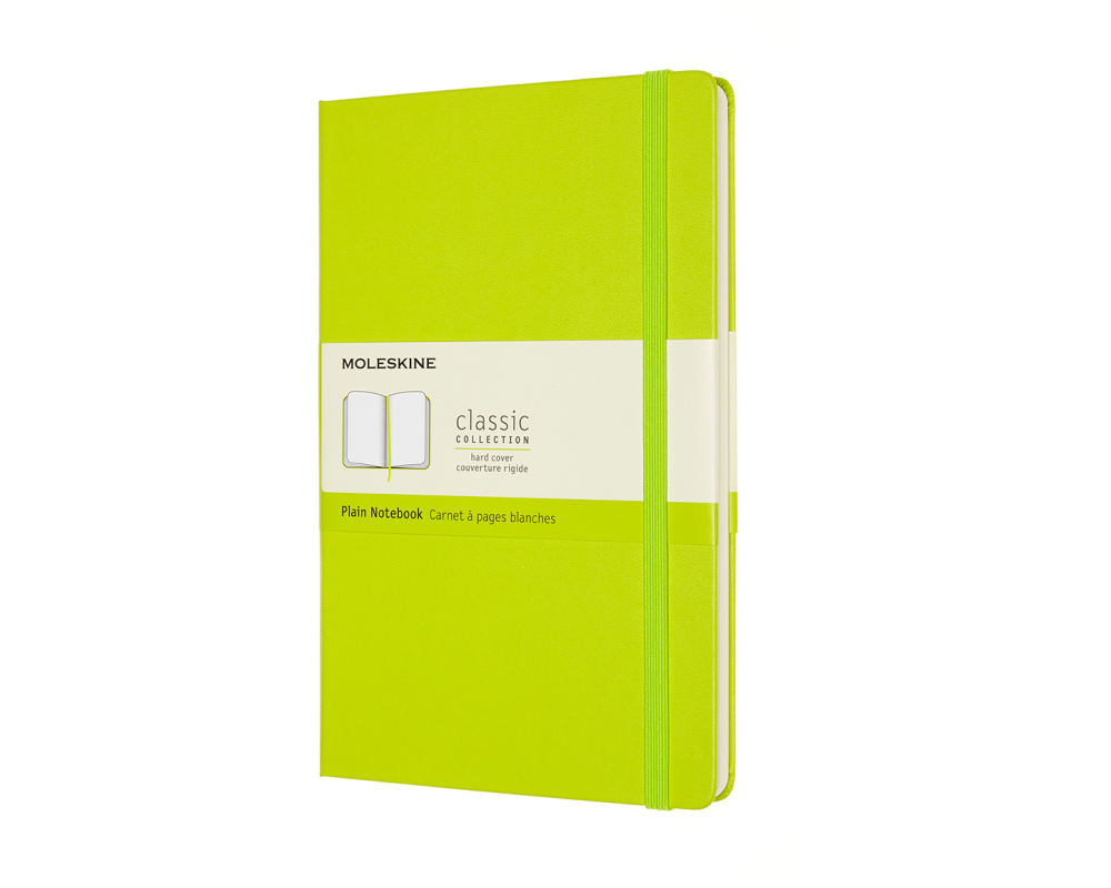 MOLESKINE Notizbuch HC L/A5 850888 blanko,limetten grün,208 S.