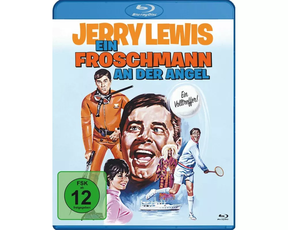 Ein Froschmann an der Angel