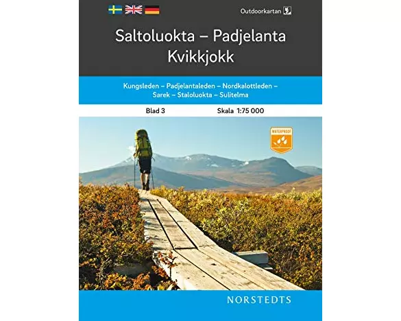 Saltoluokta-Padjelanta-Kvikkjokk 1:75 000