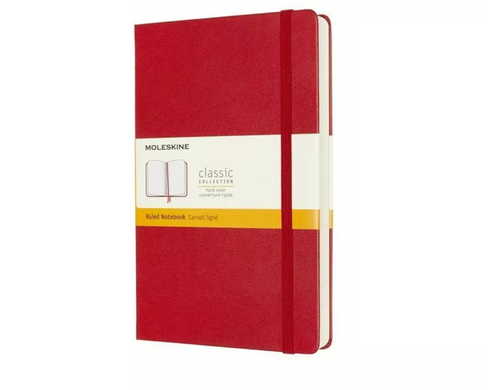 Moleskine Notizbuch - Erweitert, Large/A5, Liniert, Fester Einband, Scharlachrot