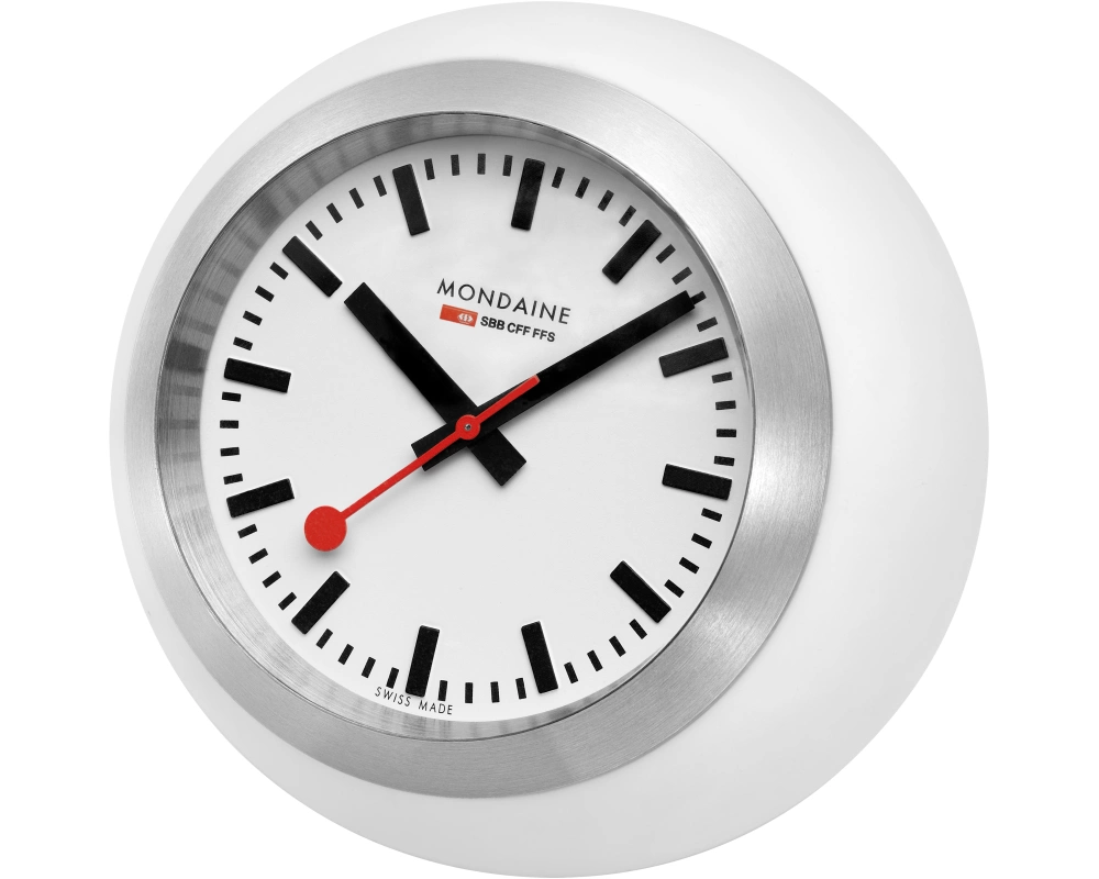 MONDAINE Tischuhr Globe 60mm A66030335 weiss