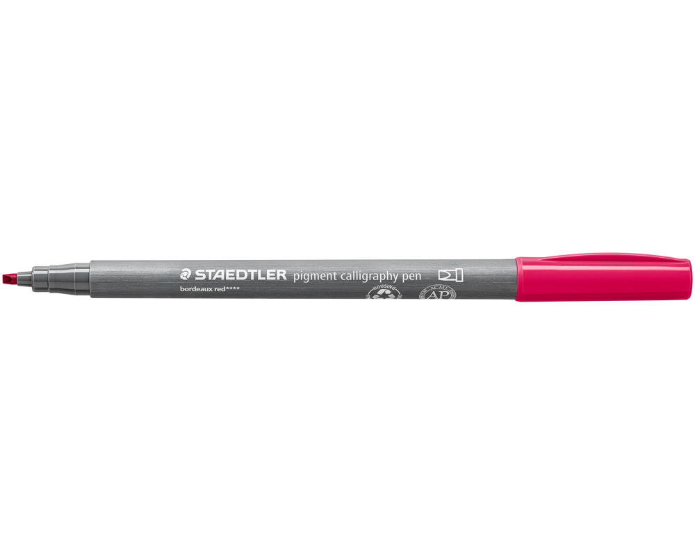 STAEDTLER Fasermaler 2mm 375-23 bordeauxrot, Kalligraphiespit.
