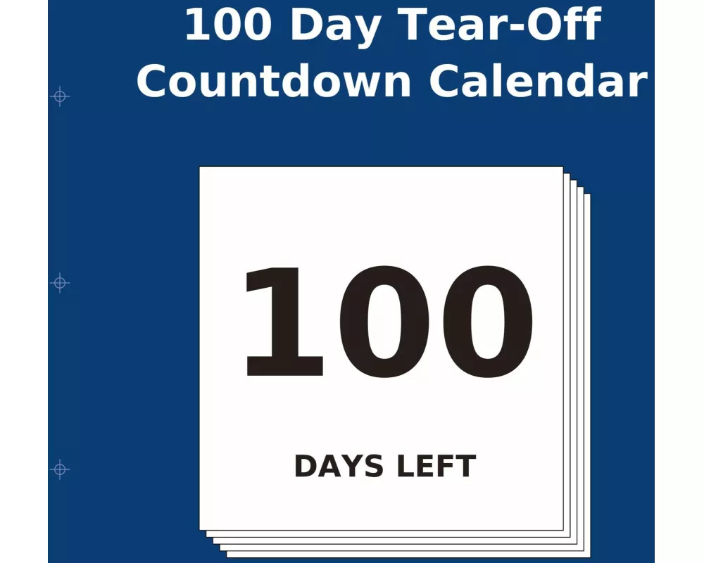 100 Day Tear-Off Countdown Calendar