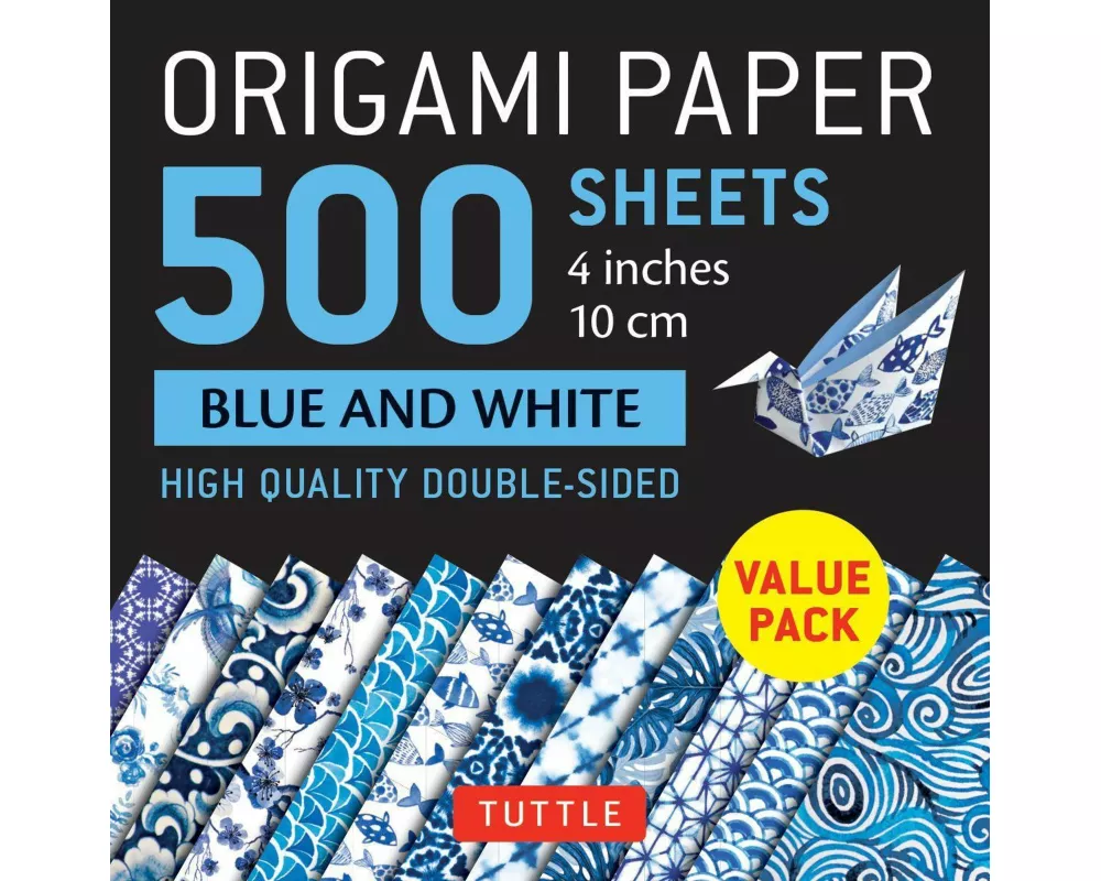 Origami Paper 500 sheets Blue and White 4" (10 cm)