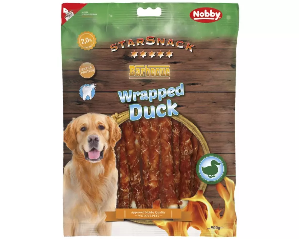 Nobby Kausnack StarSnack Barbecue Wrapped Duck, 900 g