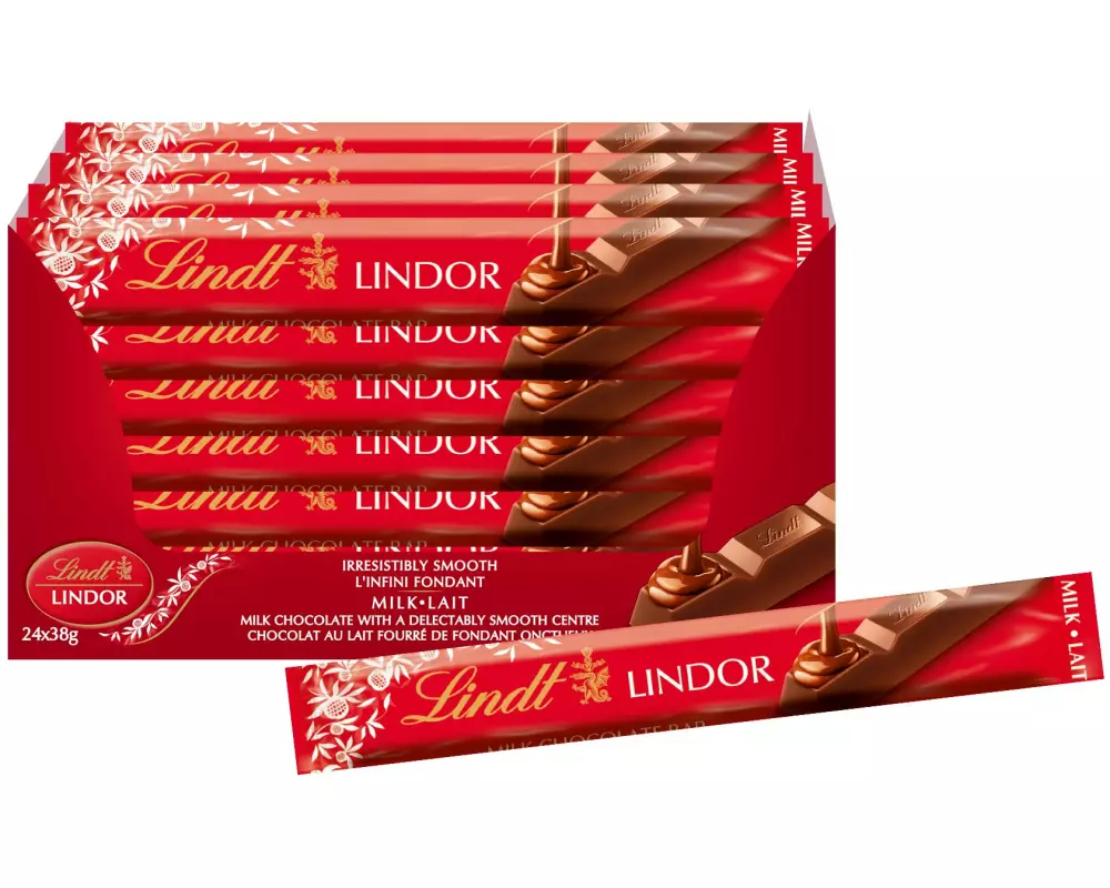 Lindt Schokoladenriegel Lindor 24 x 38 g