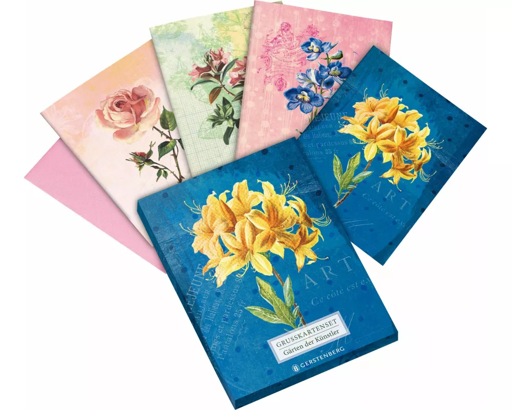 Die Gärten der Künstler Grußkartenset Motiv Gelbe Orchidee