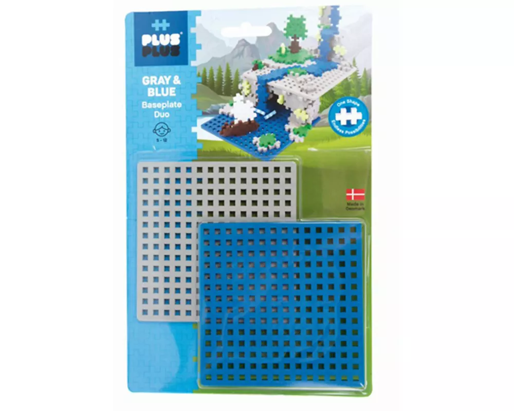 Baseplate blue,grey 2 pcs