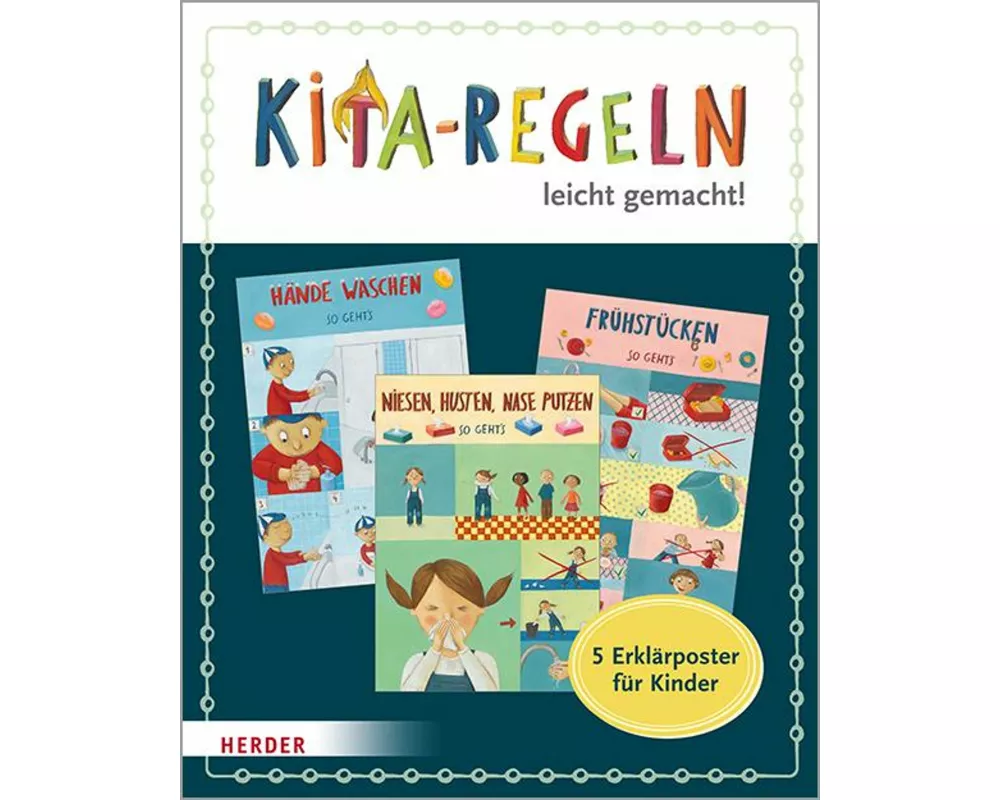 Kita-Regeln leicht gemacht. 5 Erklärposter für Kinder